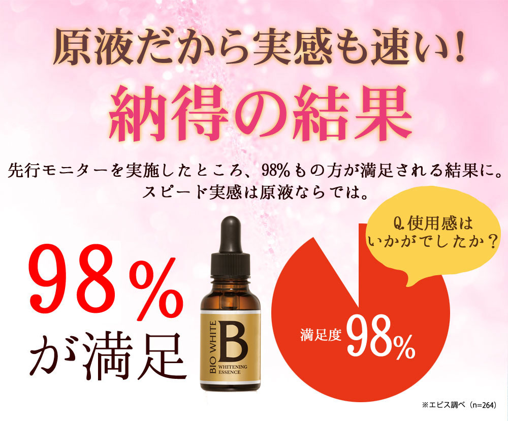 原液だから実感も速い！納得の結果