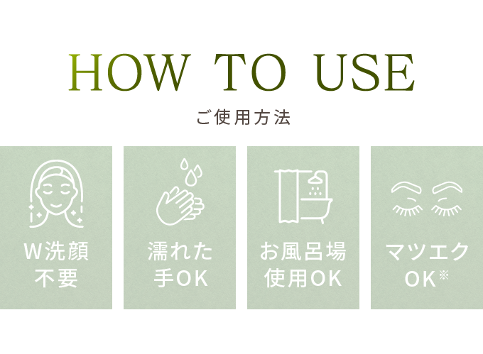 HOW TO USE ご使用方法