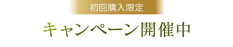 初回購入限定 キャンペーン開催中