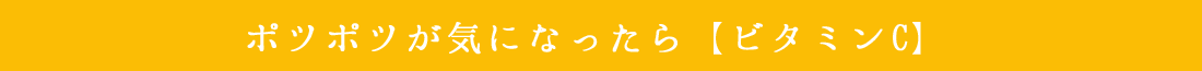 ポツポツが気になったら【ビタミンC】