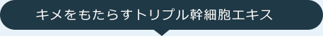 キメをもたらすトリプル幹細胞エキス
