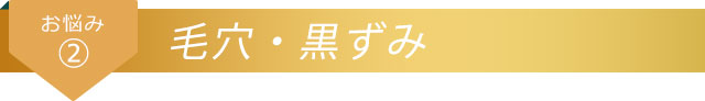 お悩み2 毛穴・黒ずみ