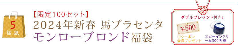 【限定100セット】2024年新春 馬プラセンタモンローブロンド福袋