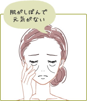 肌がしぼんで元気がない