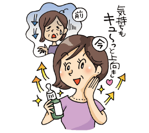 ゆるんでいた肌が上向きにキュッと持ち上がった感じです!
