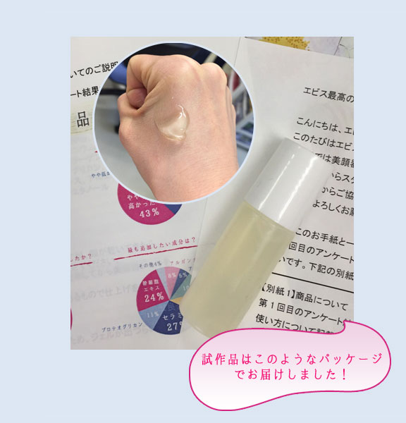 試作品はこのようなパッケージでお届けしました！