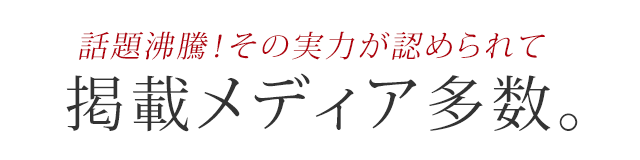 掲載メディア多数。