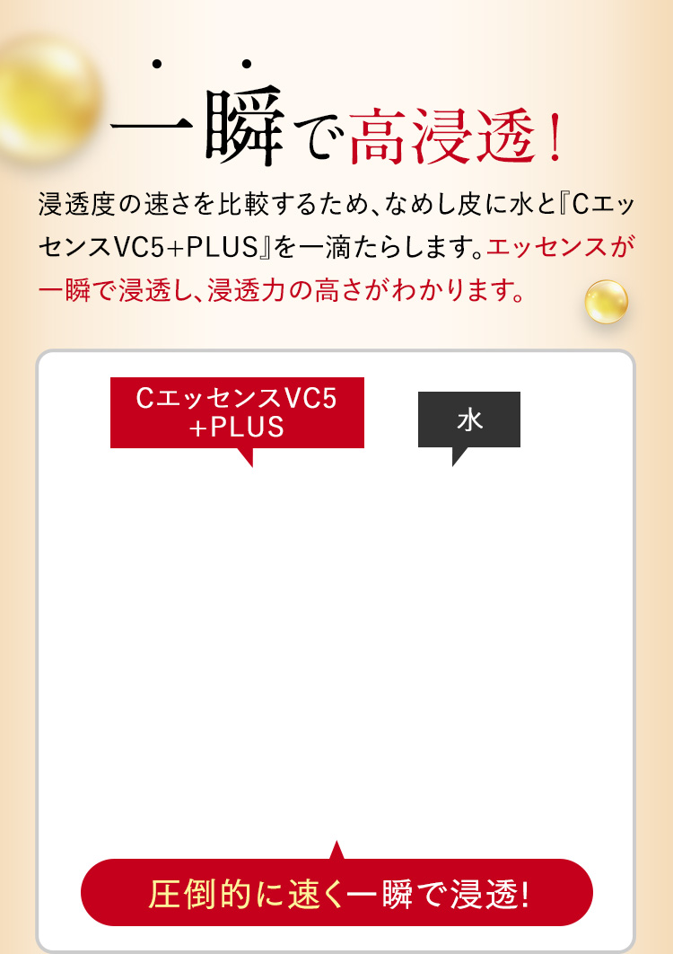 一瞬で高浸透！