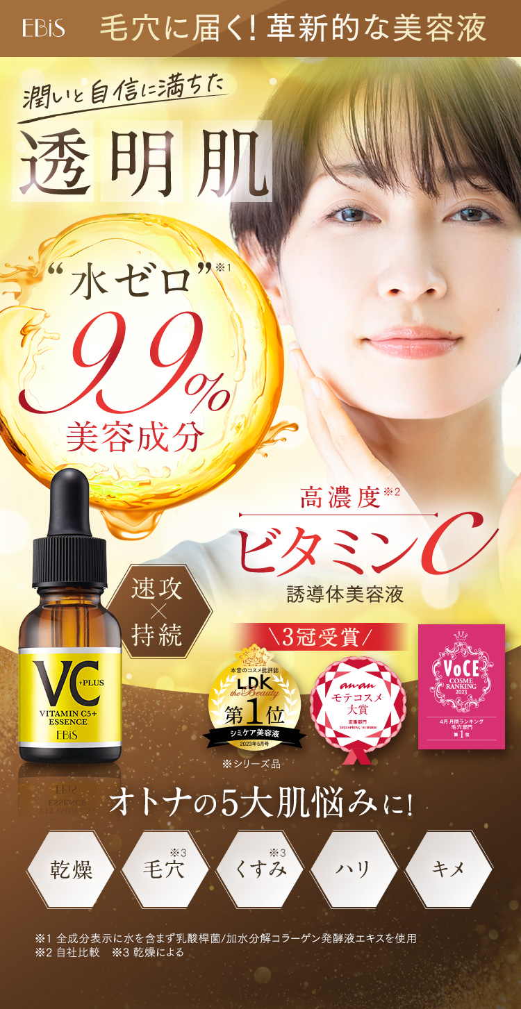 毛穴に届く！革新的な美容液